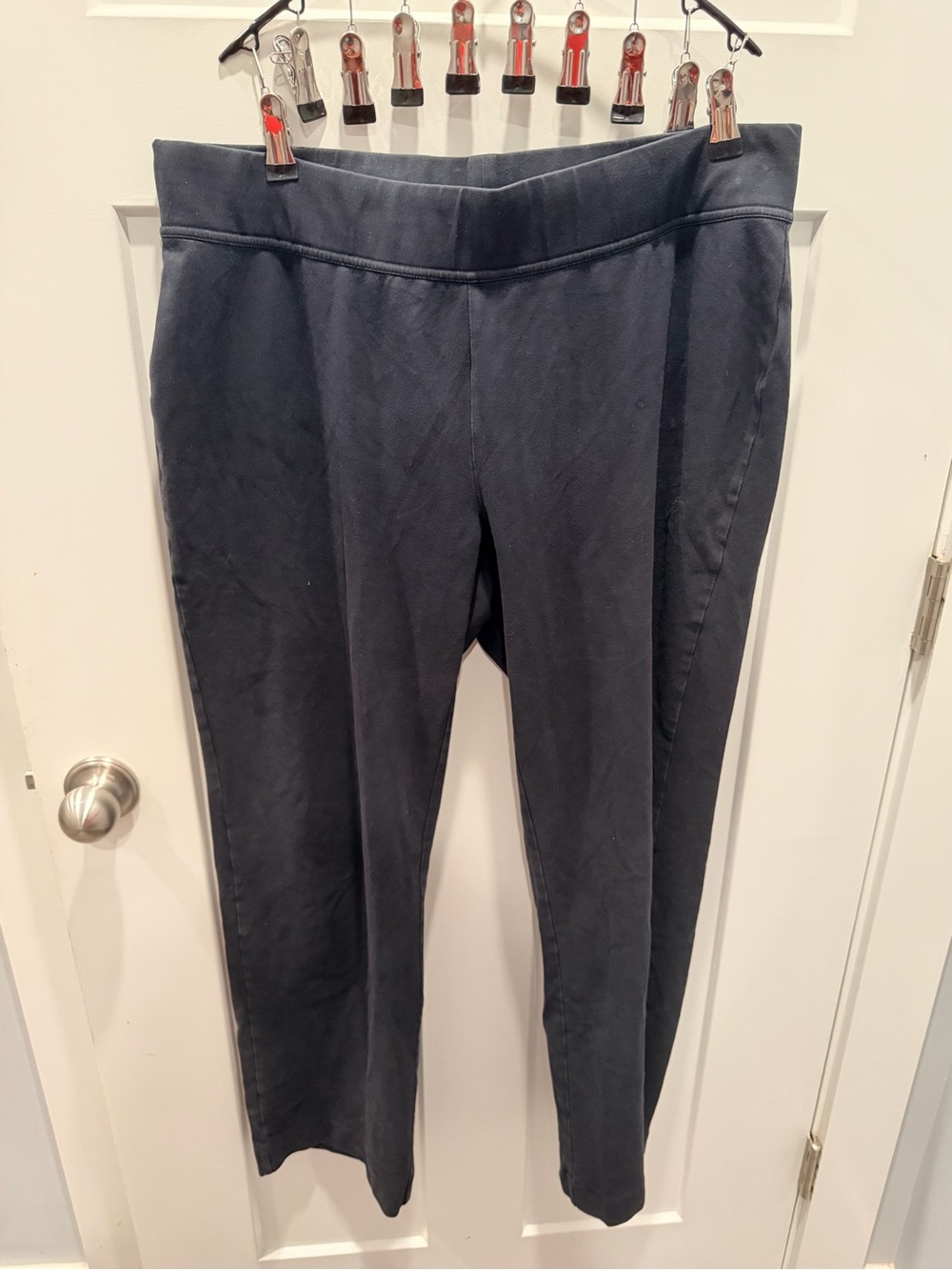 Lands’ End Starfish Women’s 1X Black Stretch Pull On Straight Leg Pants